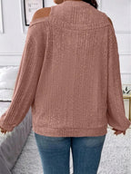 Round Neck Cold Shoulder Sweater (11)