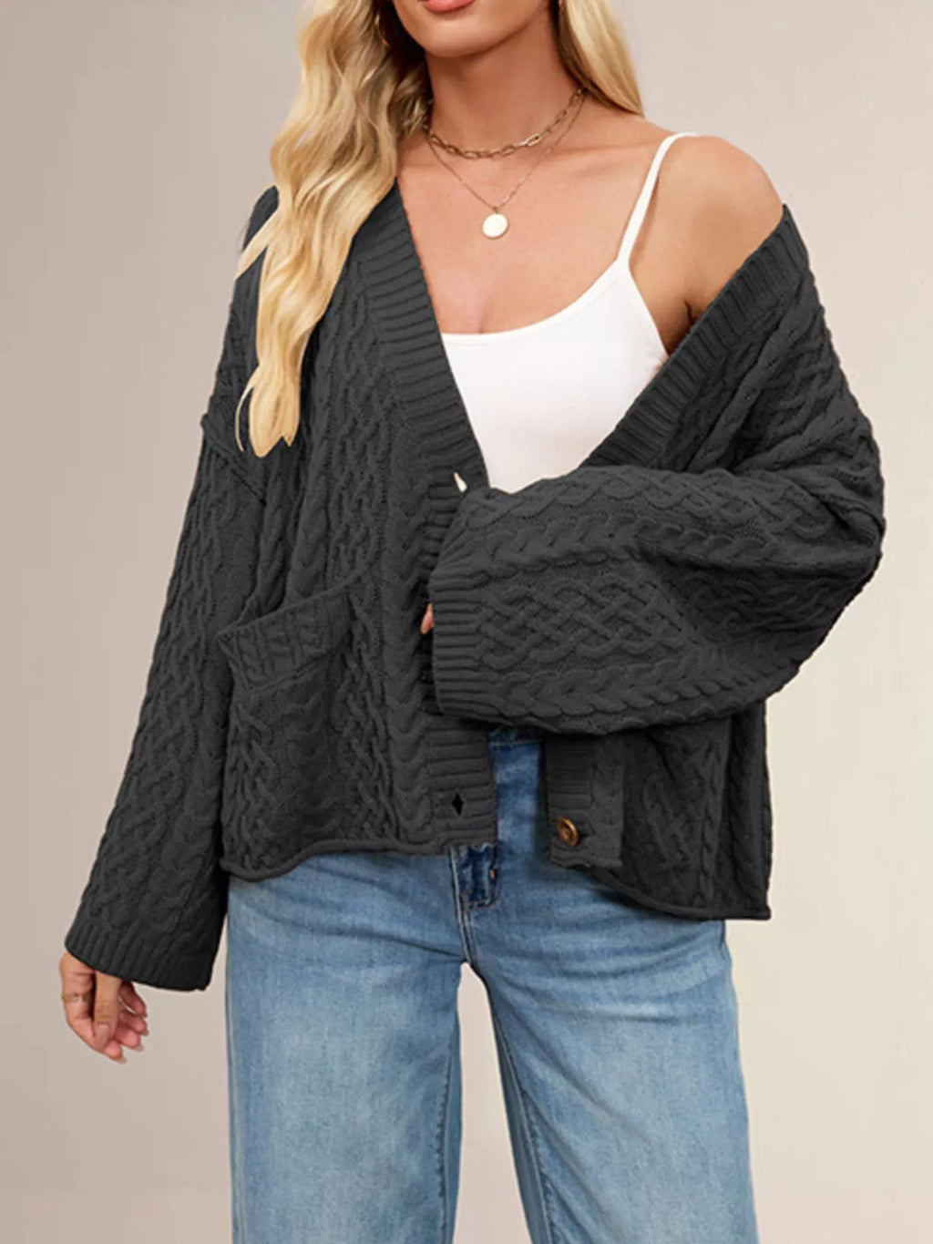 Cozy Cable Knit Cardigan Pockets (10)