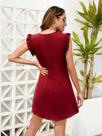 Ruffled Round Neck Mini Dress (6)