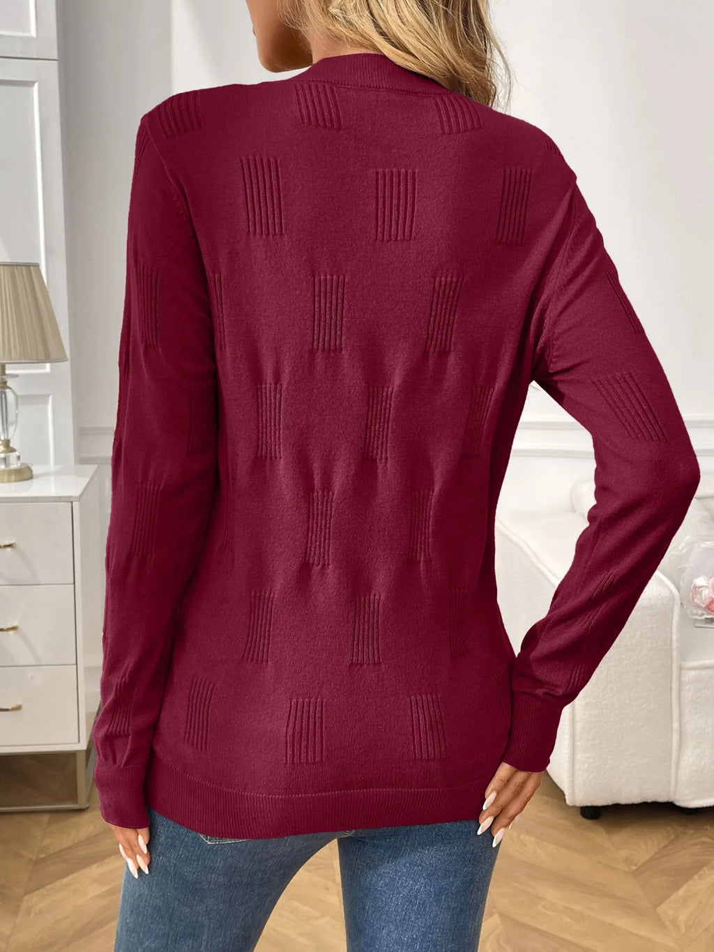 Round Neck Long Sleeve Knit Top (15)