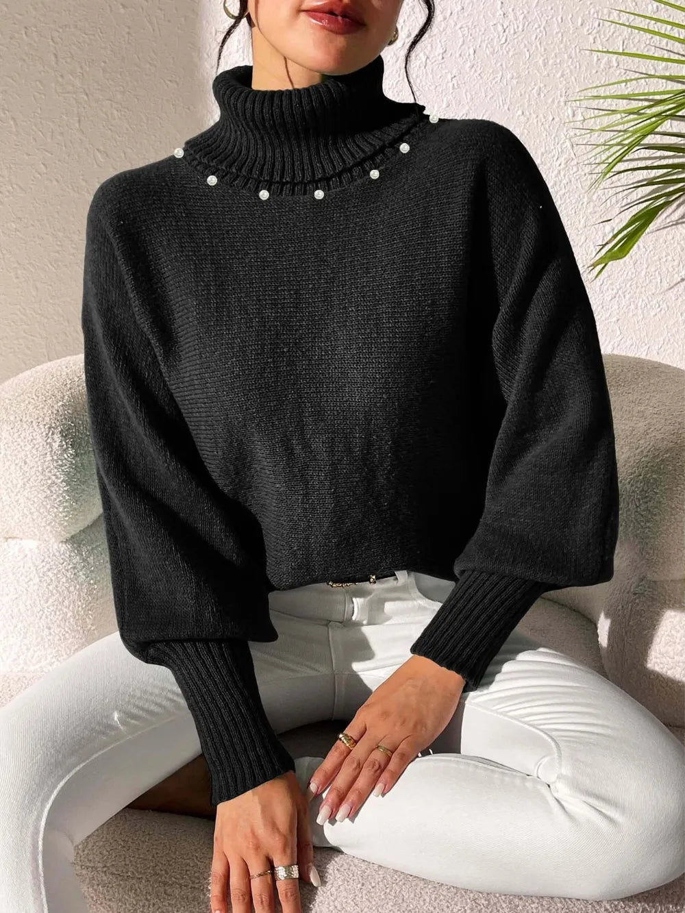 Turtleneck Long Sleeve Sweater (10)
