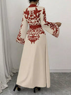 Printed Tie Waist Maxi Dress (14)