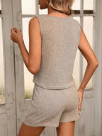 Ribbed Knit Tank Shorts Set (13)