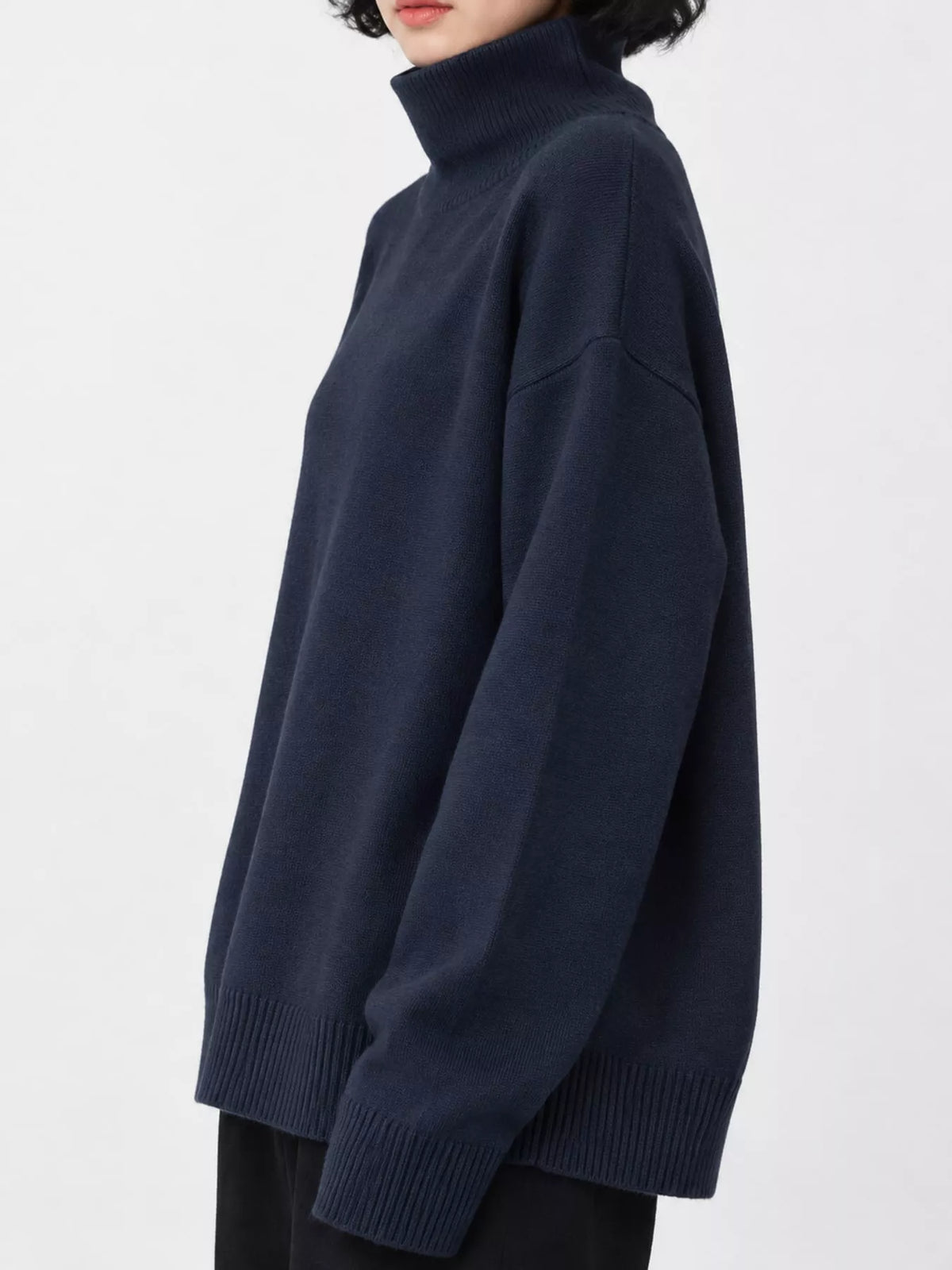Turtleneck Dropped Shoulder Sweater (41)