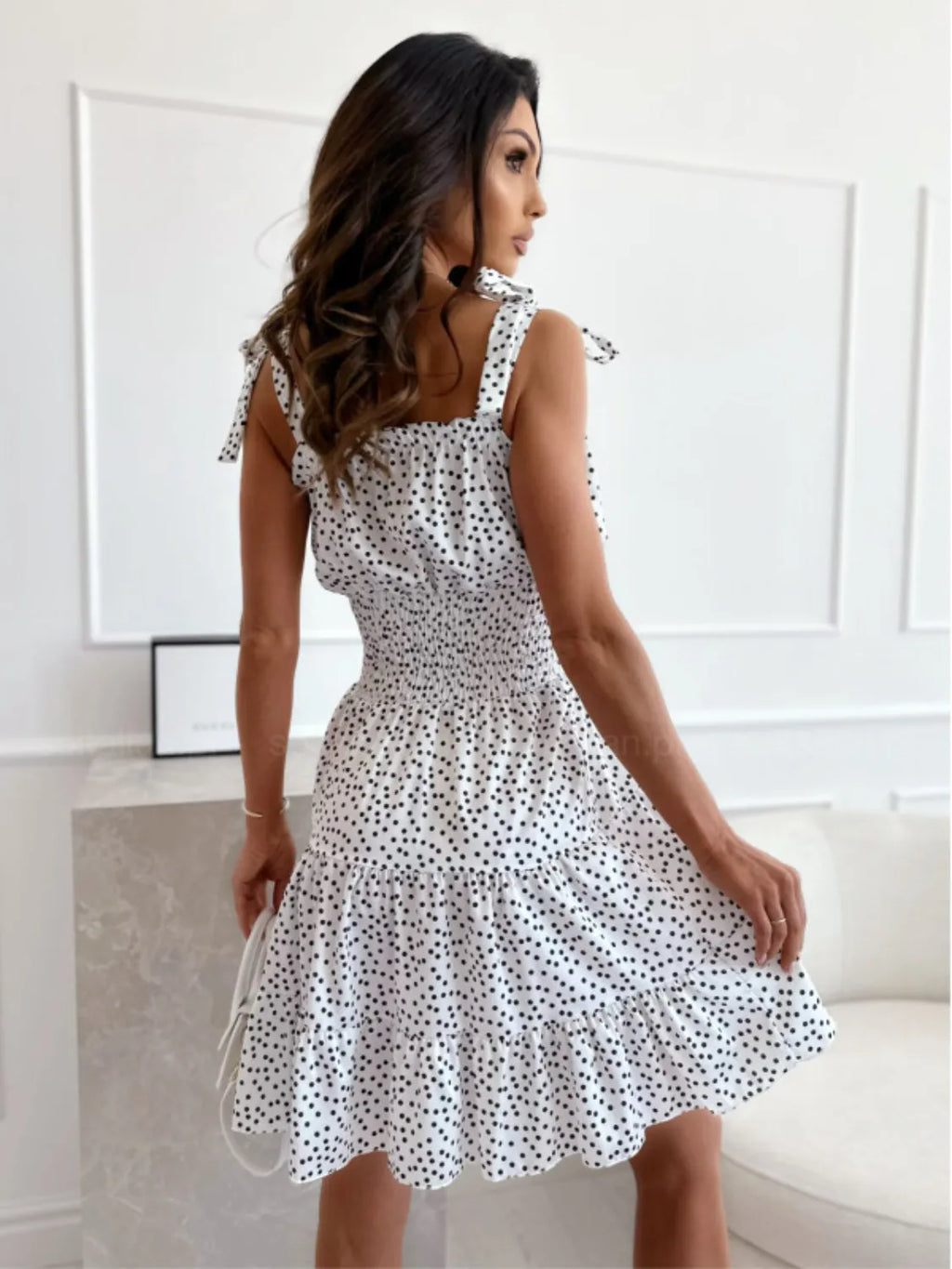 Polka Dot Square Neck Mini Cami Dress (15)