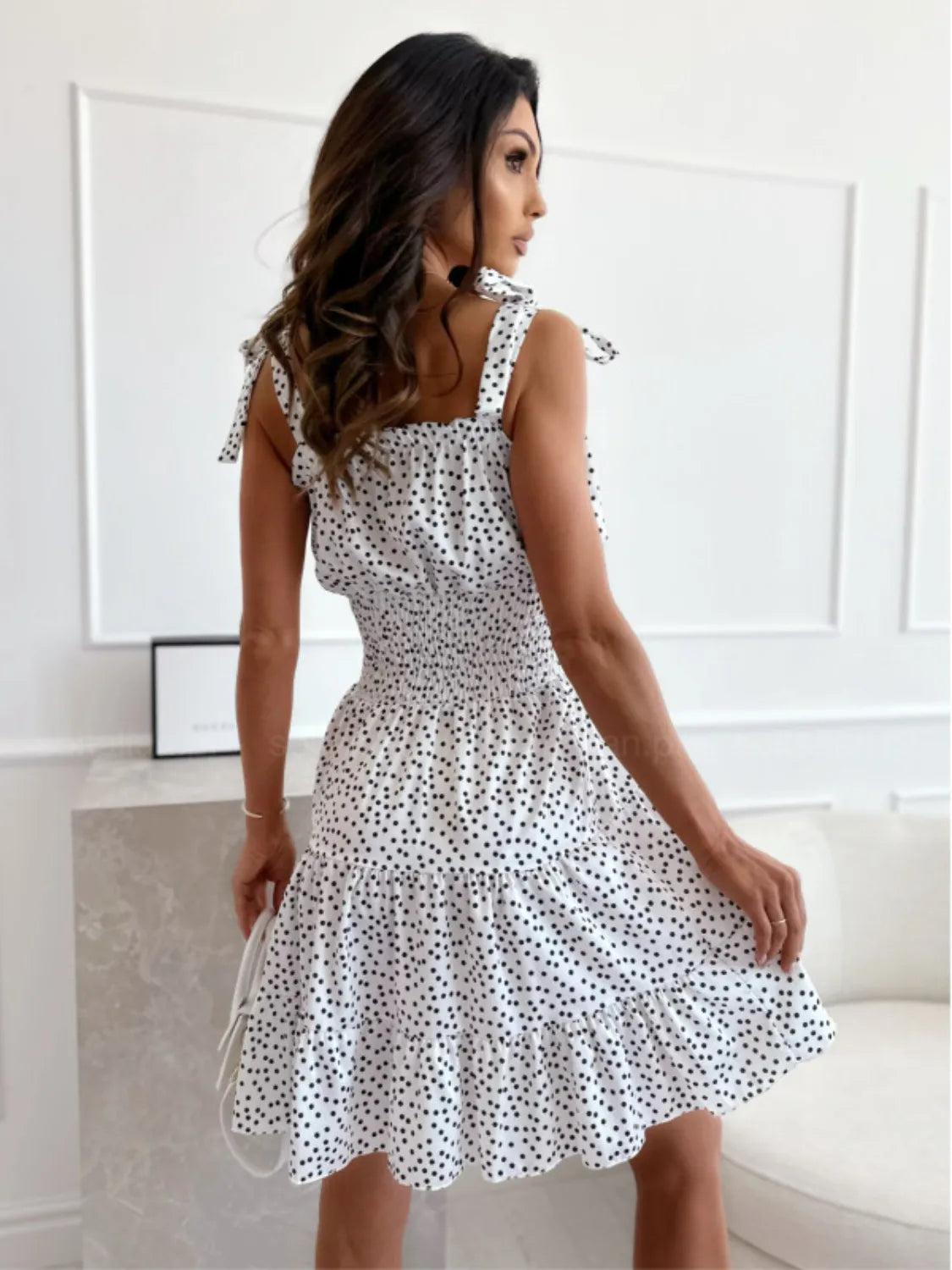 Polka Dot Square Neck Mini Cami Dress (15)