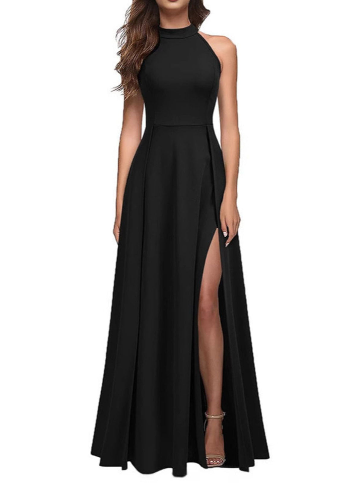 Sleeveless Slit Maxi Dress (2)