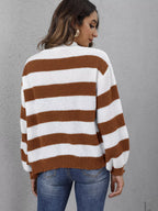 Striped Button-up Long Sleeve Cardigan (8)