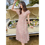 V-neck Slimming Midi Dress photo 3