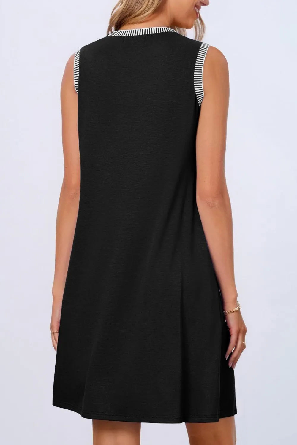Round Neck Sleeveless Mini Tank Dress (8)