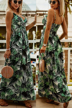 Printed Spaghetti Strap Maxi Dress (4)