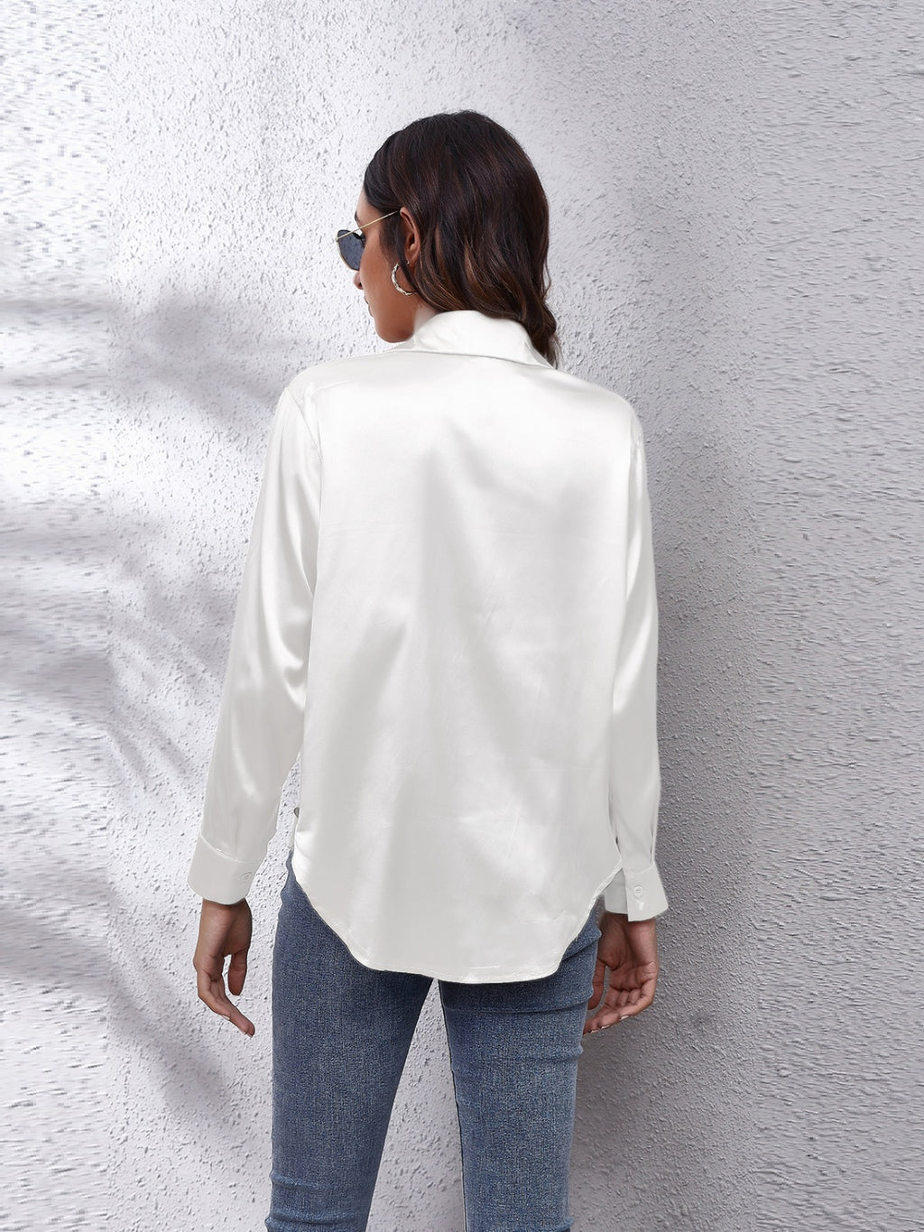 Collared Neck Buttoned Long Sleeve Shirt (8)