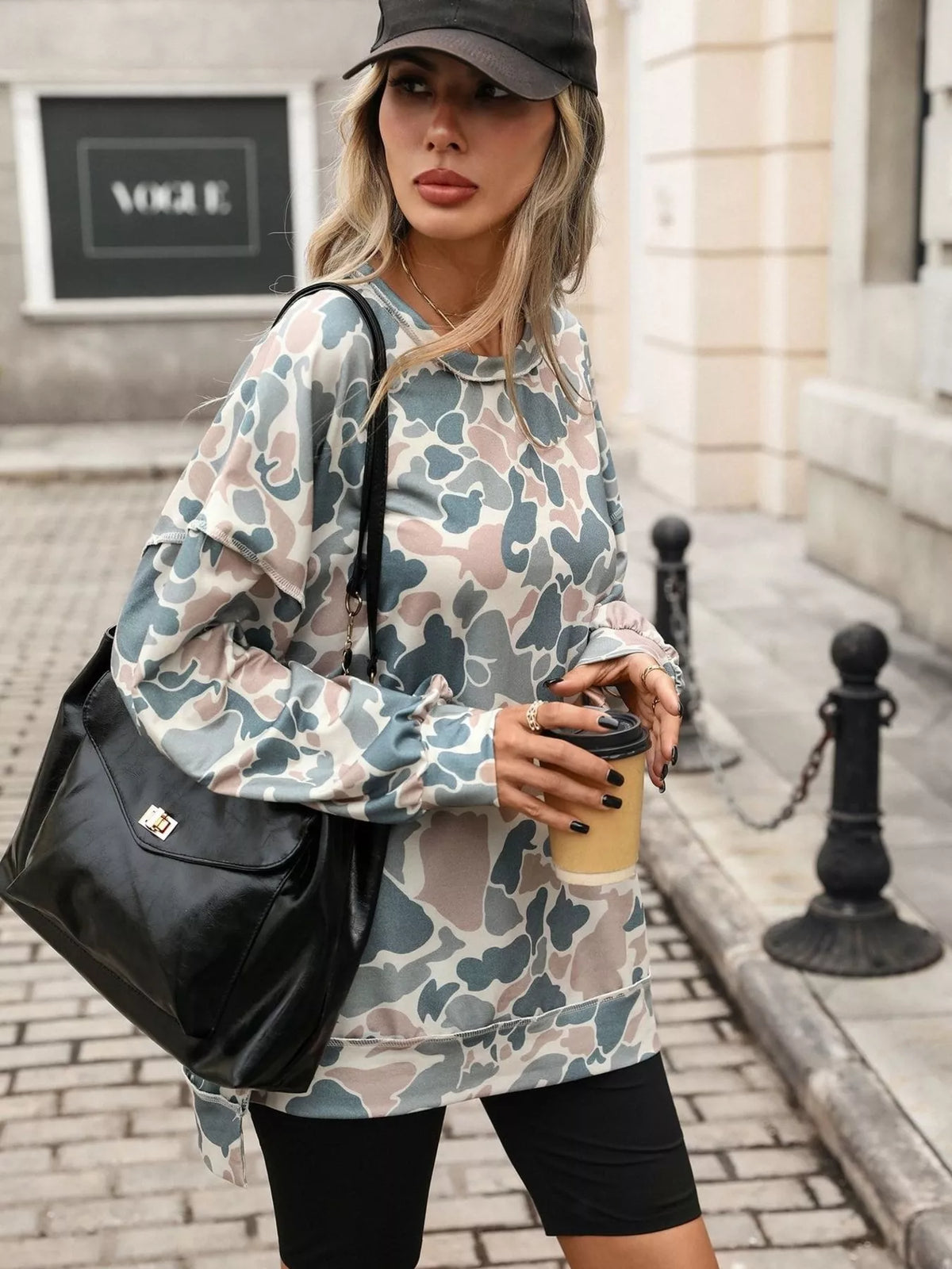 Printed Round Neck Sweatshirt (8)