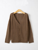Openwork V-neck Cardigan (16)