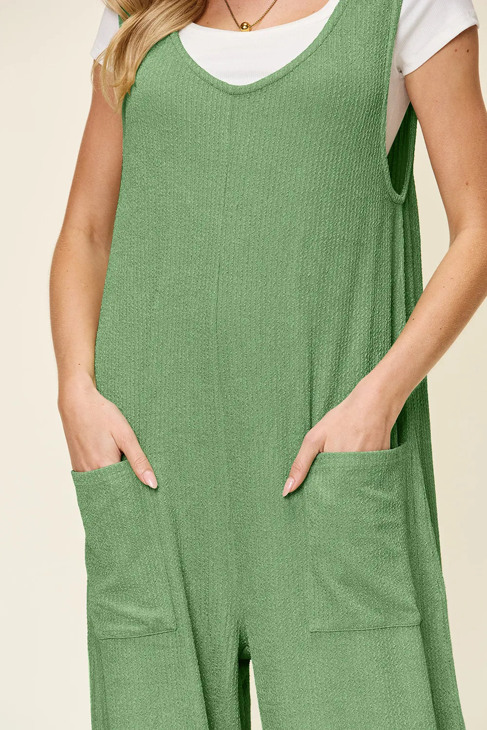 Full Size Texture Sleeveless Wide Leg Jumpsuit (22)