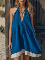 Backless Halter Neck Mini Dress