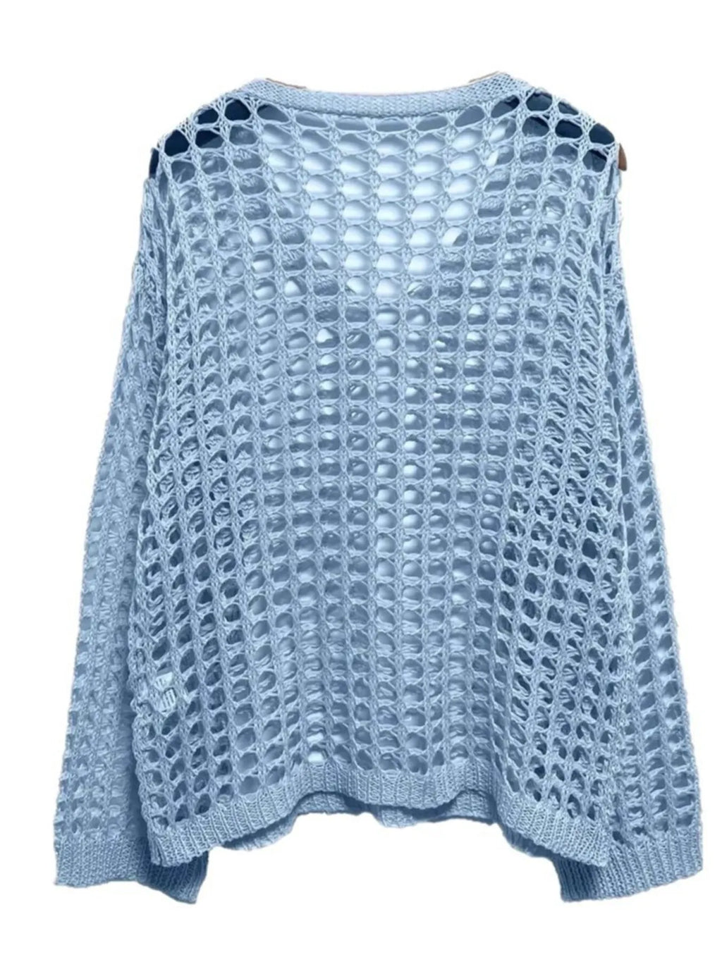 Crochet Long Sleeve Knit Cover Up (13)