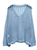 Crochet Long Sleeve Knit Cover Up (13)