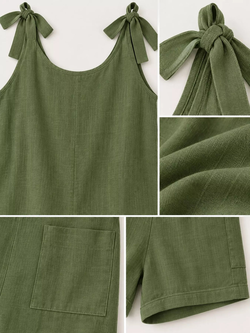 Full Size Tie-shoulder Romper Pockets Plus (28)