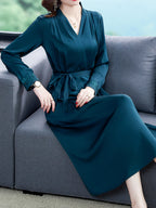 Heavy Silk Long-sleeved Dress Spring photo 4