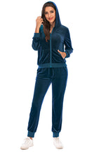 Zip-up Hooded Jacket Pants Set (19)