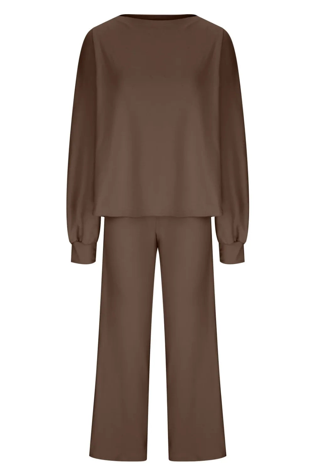 Round Neck Long Sleeve Top Pants Set (3)
