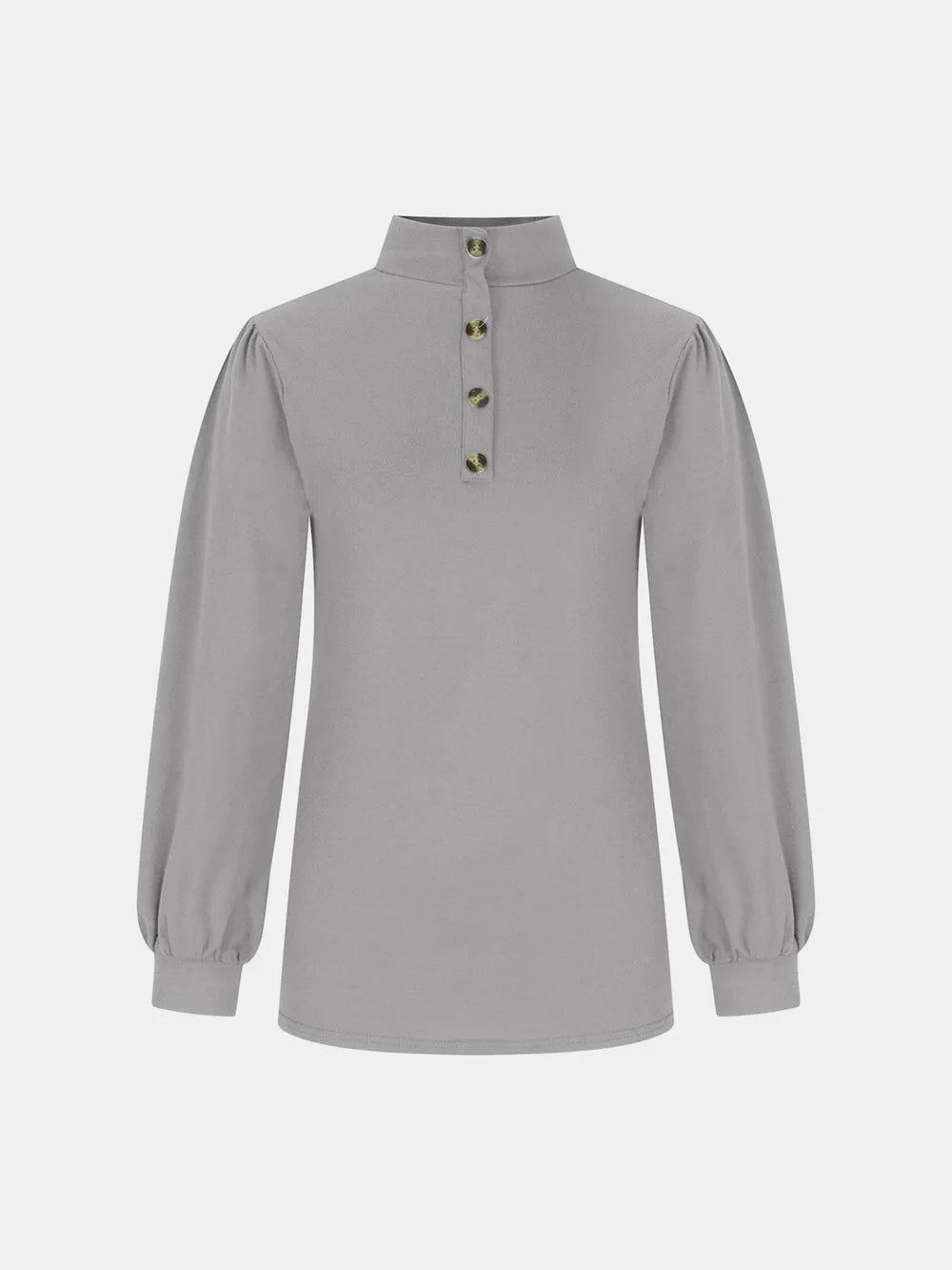 Full Size Mock Neck Long Sleeve T-shirt (7)