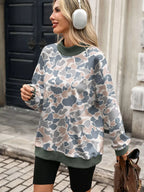 Camouflage Print Mock Neck Sweatshirt (2)