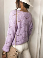 Openwork Button Up Long Sleeve Cardigan (9)