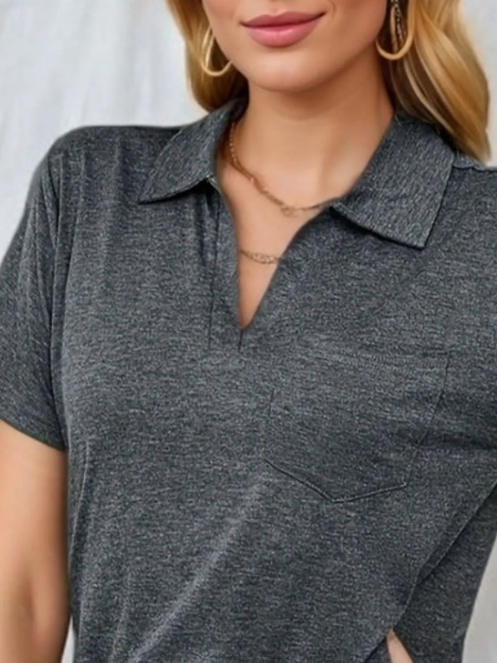 Johnny Collar Short Sleeve Top (3)