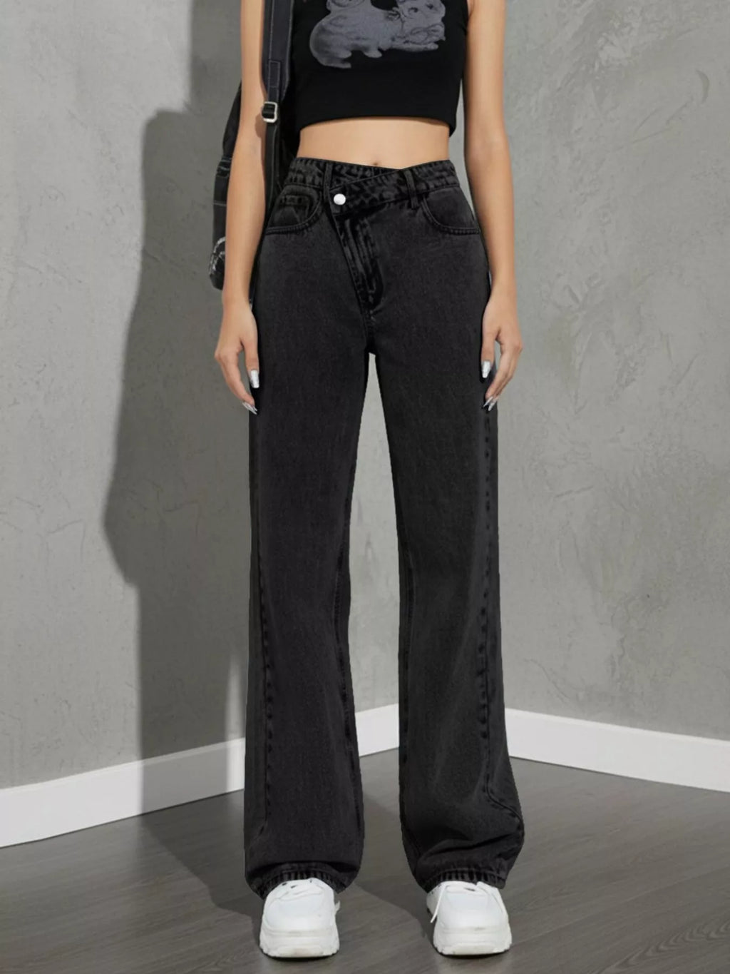 High Waist Wide Leg Jeans (28)