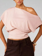 One Shoulder Crop T-shirt (5)
