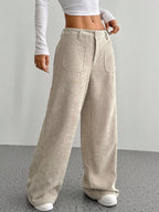 Wide Leg Corduroy Pants (2)