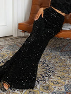 Sequin Embellished Wide Leg Pants (5)