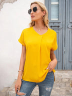 V-neck Short Sleeve T-shirt (8)