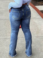 Ripped Knee Flare Jeans (8)