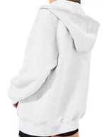 Drawstring Zip Up Dropped Shoulder Hoodie (14)
