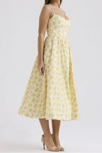 Floral Print Spaghetti Strap Midi Dress (10)