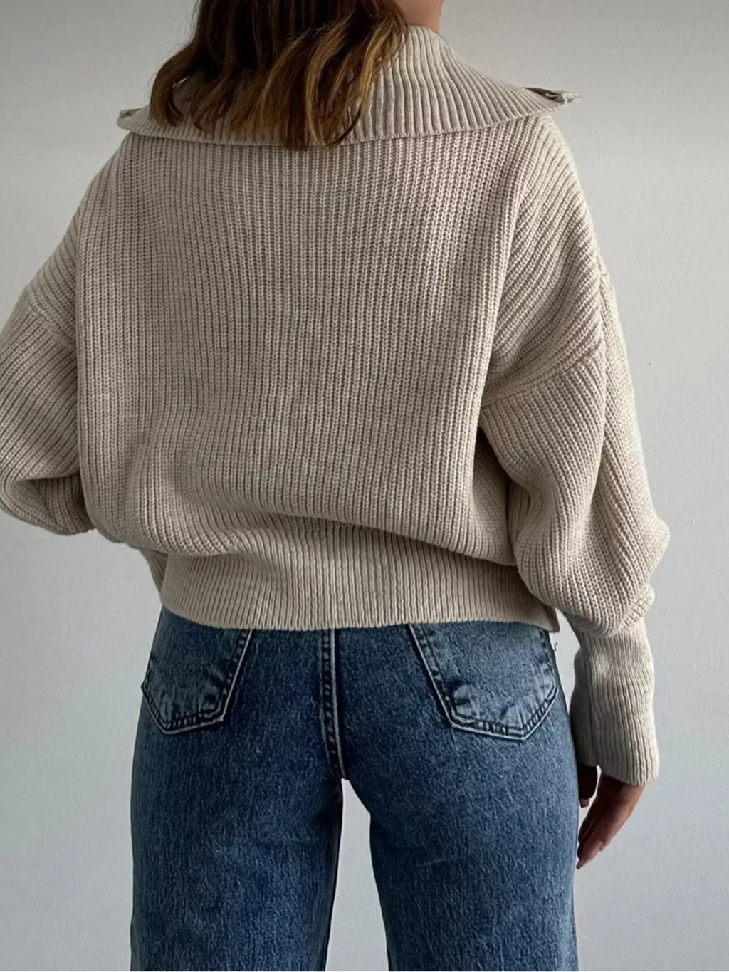 Zip Up Dropped Shoulder Cardigan (27)