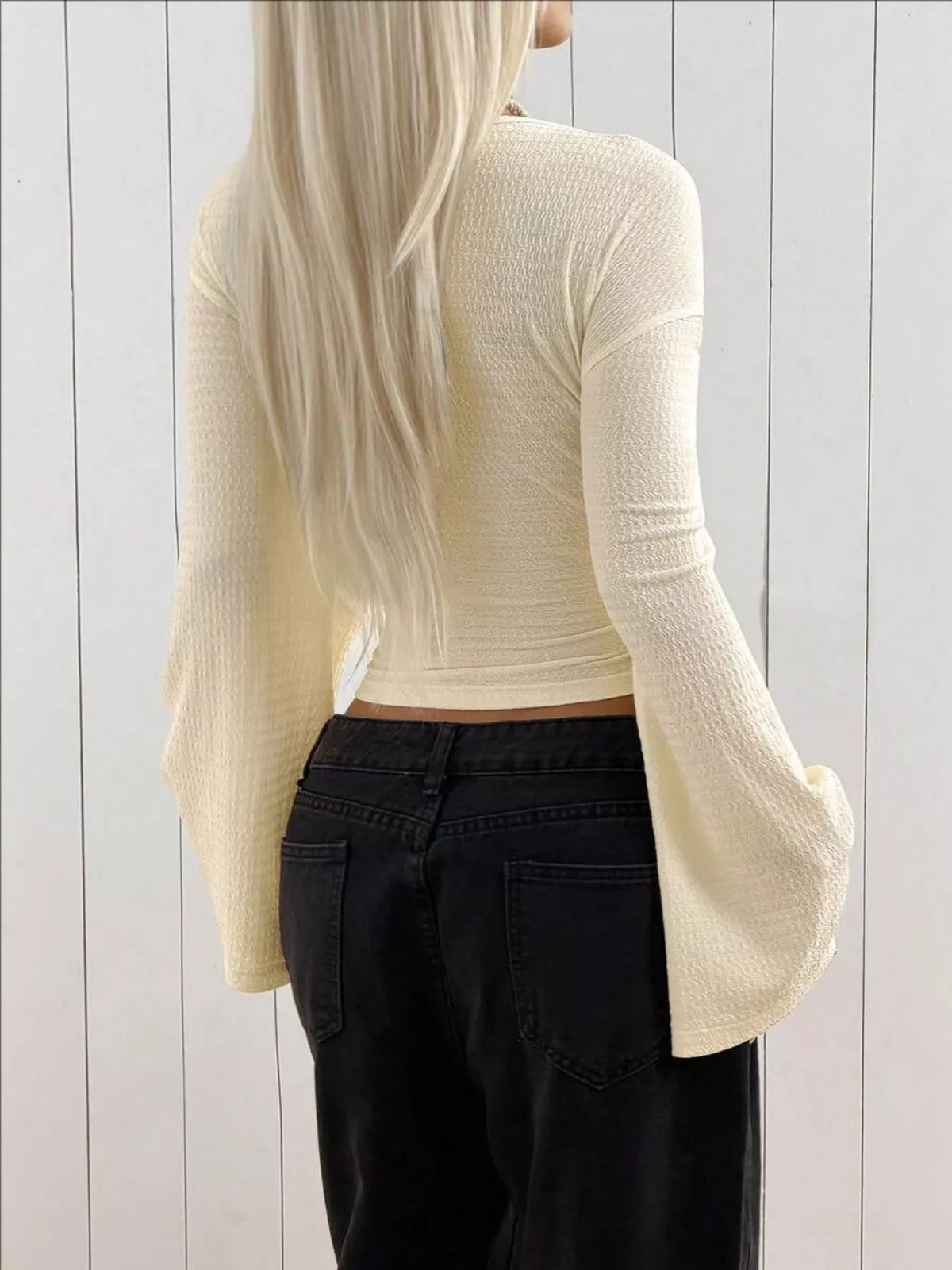 Slim Fit Flare Sleeve Top (6)