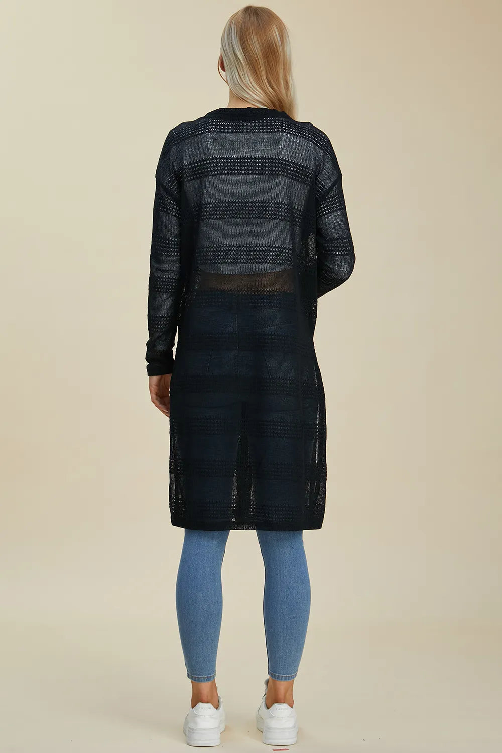 Full Size Open Front Longline Cardigan (35)