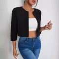 Solid Color Slit Bomber Jacket variant CJYD203830101AZ|CJYD203830102BY|CJYD203830103CX|CJYD203830104DW