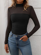 Mock Neck Long Sleeve Top