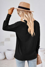 V-neck Long Sleeve Blouse (21)