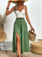Frill Slit Skirt (9)