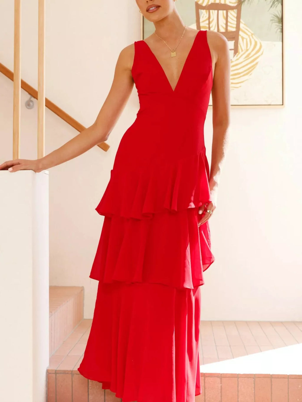 Sleeveless Ruffled Layered Backless Maxi Dress (33)