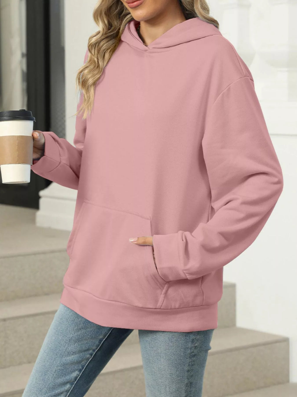 Kangaroo Pocket Long Sleeve Hoodie (18)