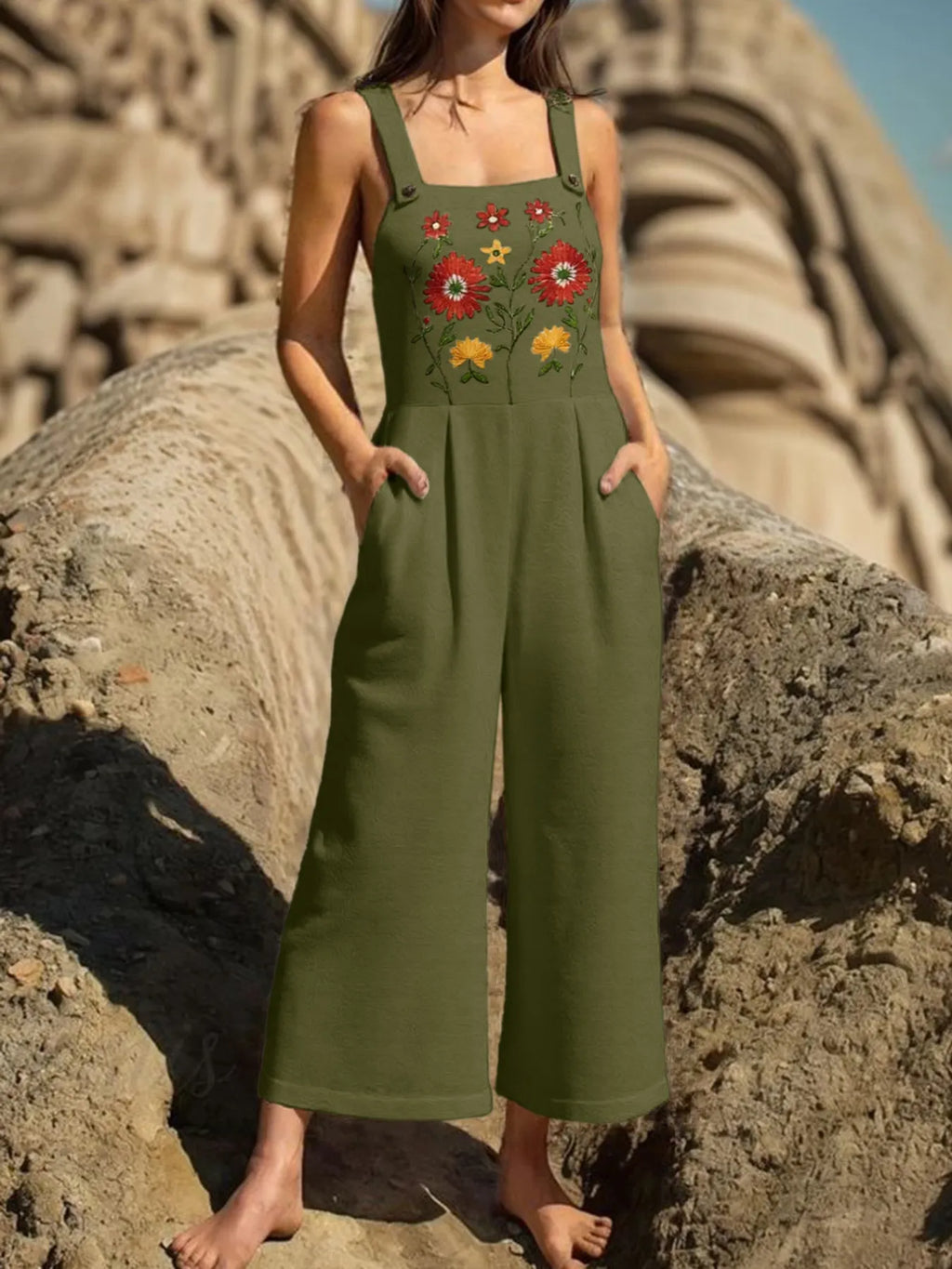Floral Embroidered Wide Leg Jumpsuit (13)