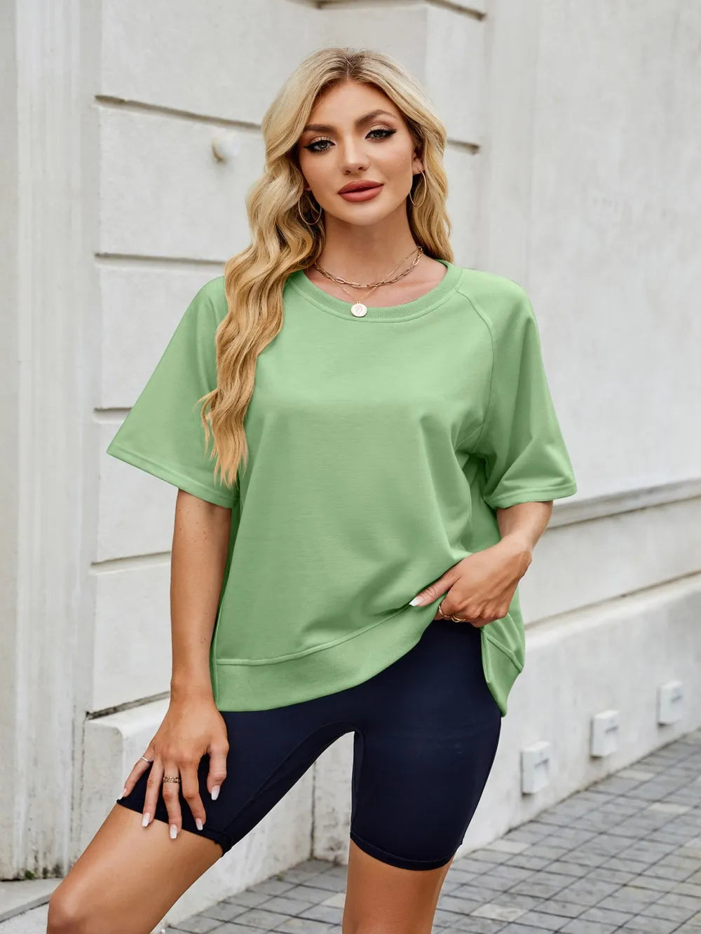 Round Neck Short Sleeve T-shirt (2)