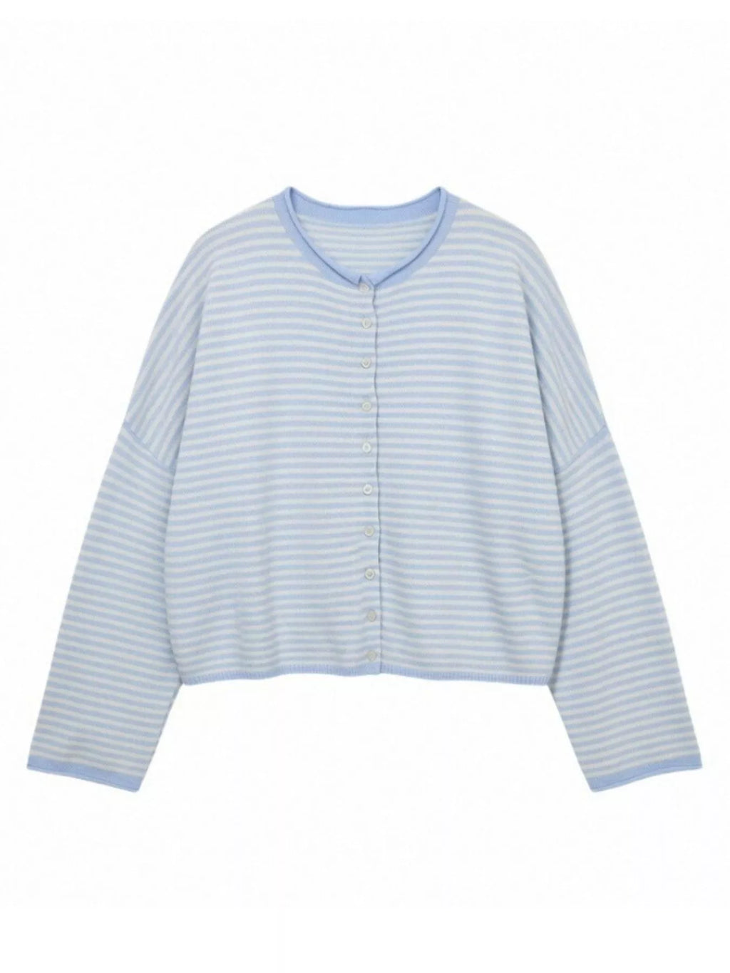Button-down Striped Knit Cardigan (3)
